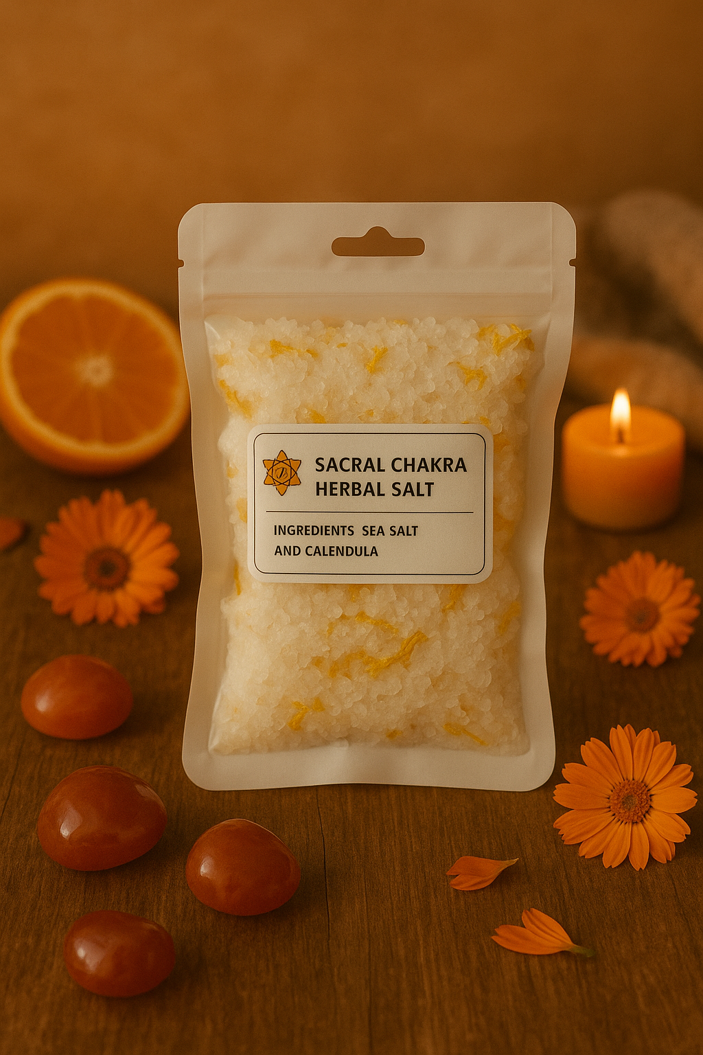 🧡 Sacral Chakra Herbal Bath Salt