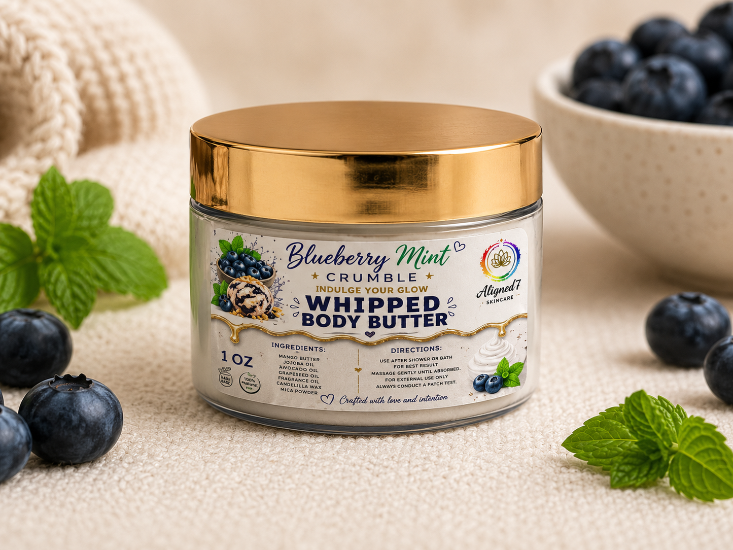 Blueberry Mint Crumble Whipped Bodii Butter