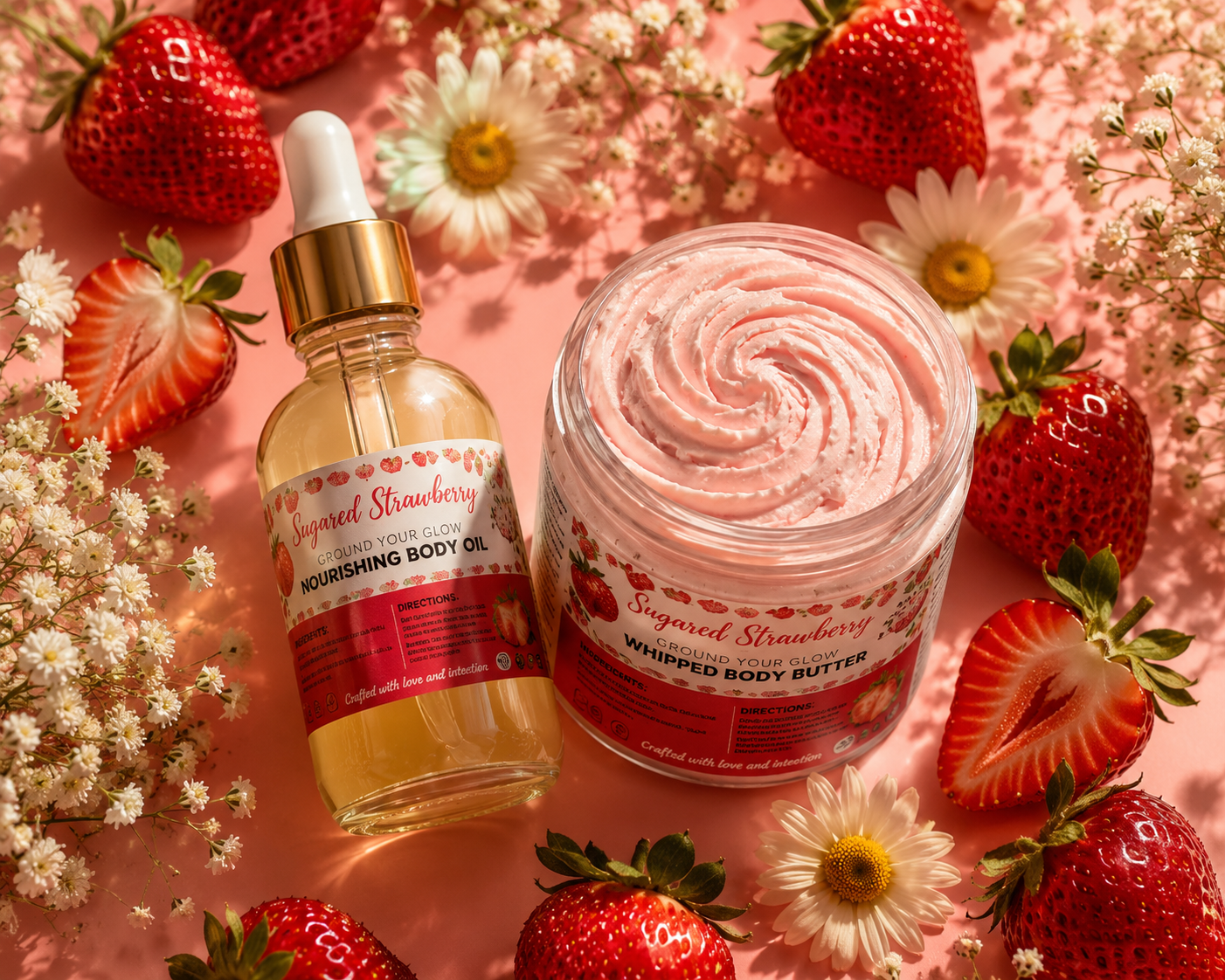 Sugared Strawberry Bodii Butter + Bodii Oil Duo
